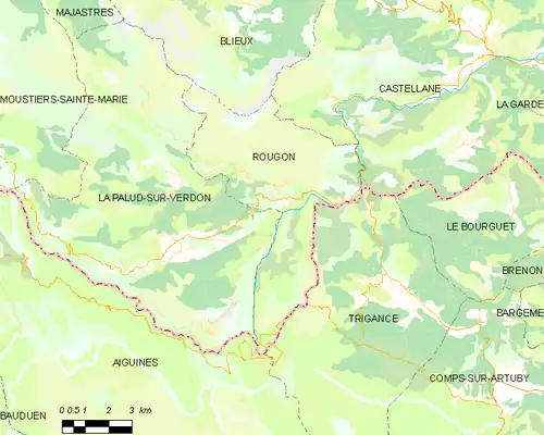 Detailkaart van de gemeente