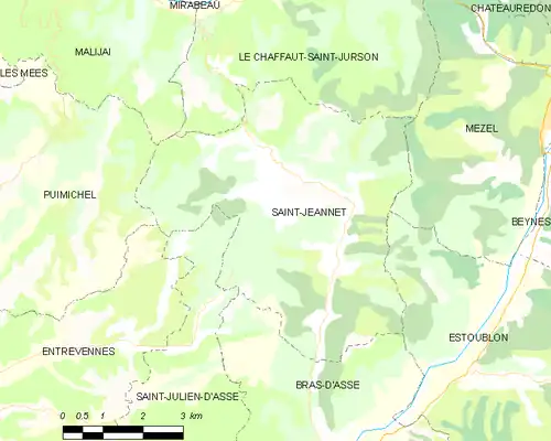 Detailkaart van de gemeente