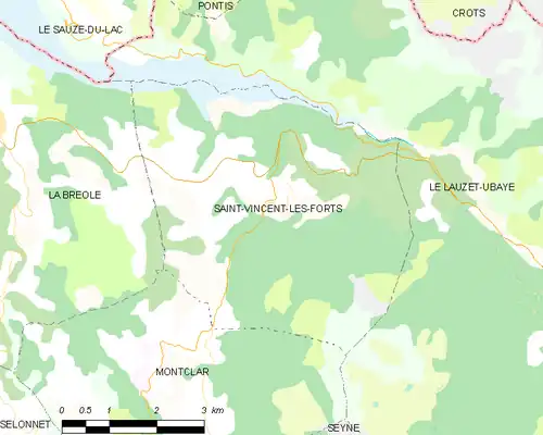 Detailkaart van de gemeente