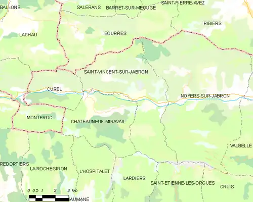 Detailkaart van de gemeente