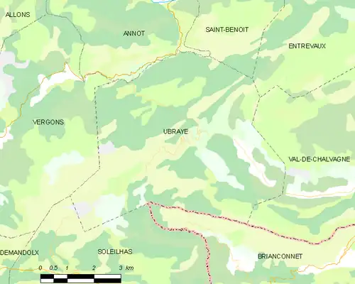 Detailkaart van de gemeente