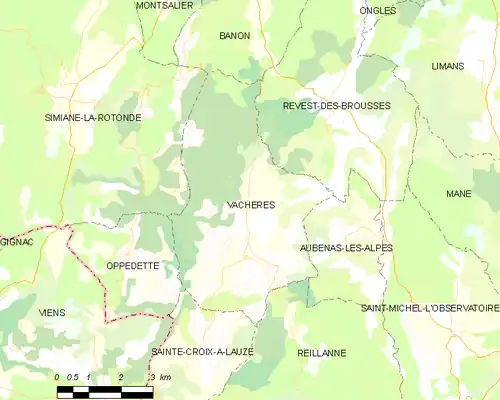 Detailkaart van de gemeente