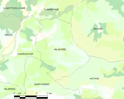 Detailkaart van de gemeente