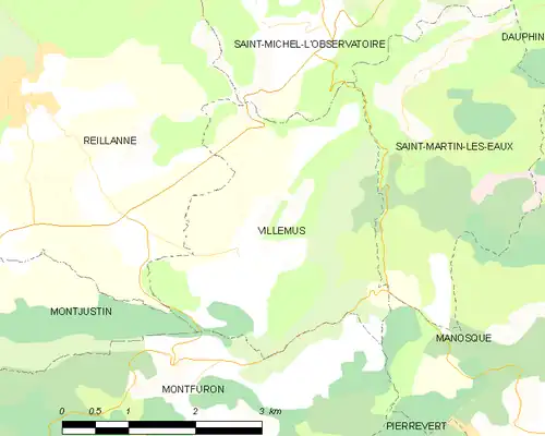 Detailkaart van de gemeente