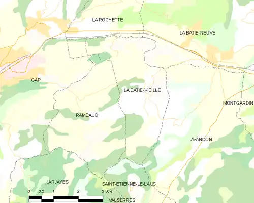 Detailkaart van de gemeente