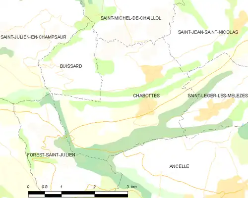 Detailkaart van de gemeente