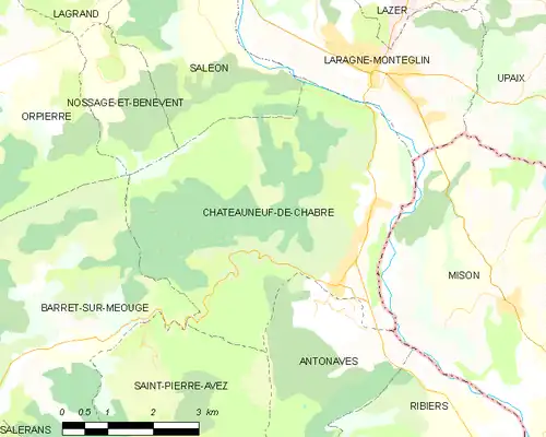 Detailkaart van de gemeente