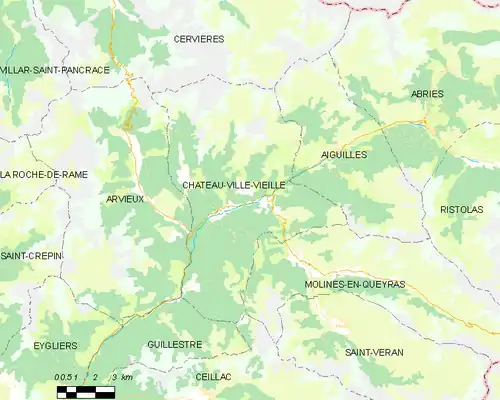 Detailkaart van de gemeente