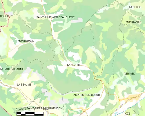 Detailkaart van de gemeente