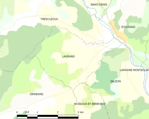 Detailkaart van de gemeente