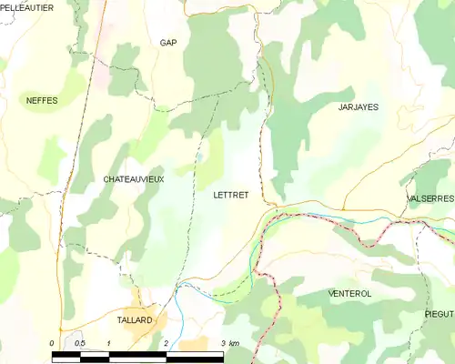 Detailkaart van de gemeente