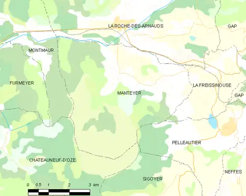 Detailkaart van de gemeente