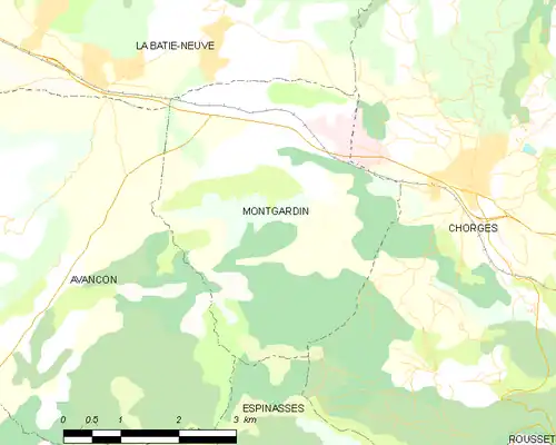 Detailkaart van de gemeente