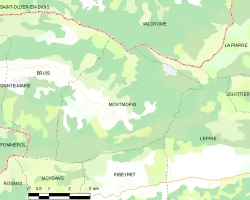 Detailkaart van de gemeente