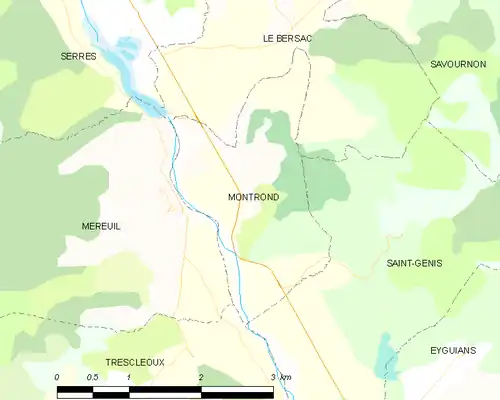 Detailkaart van de gemeente