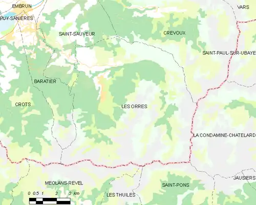 Detailkaart van de gemeente