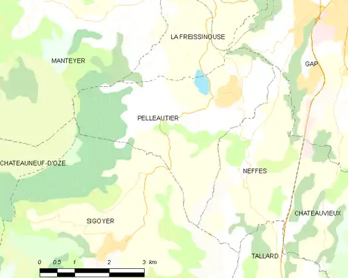 Detailkaart van de gemeente