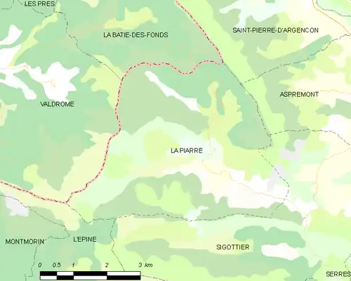 Detailkaart van de gemeente