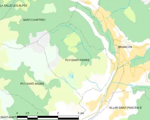 Detailkaart van de gemeente