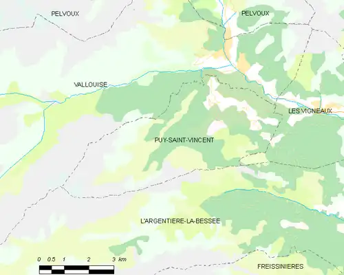 Detailkaart van de gemeente