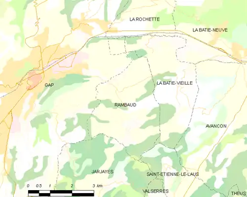 Detailkaart van de gemeente