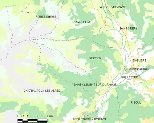 Detailkaart van de gemeente