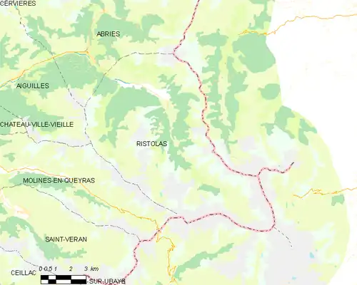 Detailkaart van de gemeente