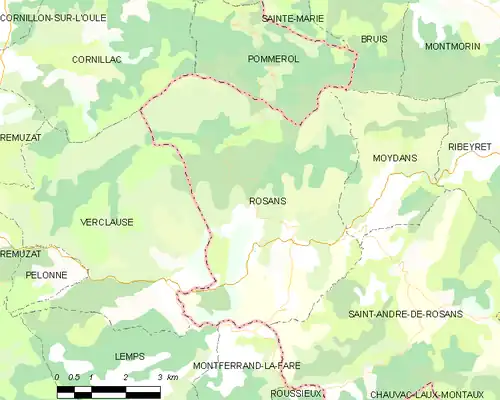 Detailkaart van de gemeente