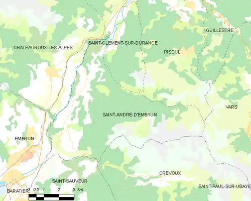 Detailkaart van de gemeente