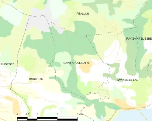 Detailkaart van de gemeente