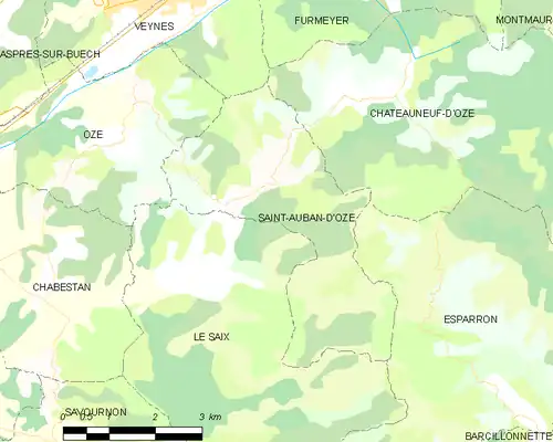 Detailkaart van de gemeente