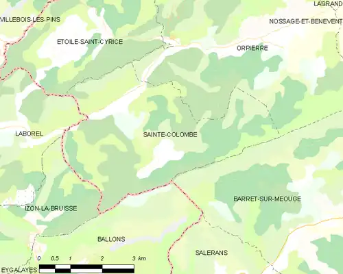 Detailkaart van de gemeente