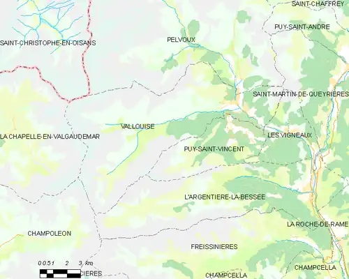 Detailkaart van de gemeente