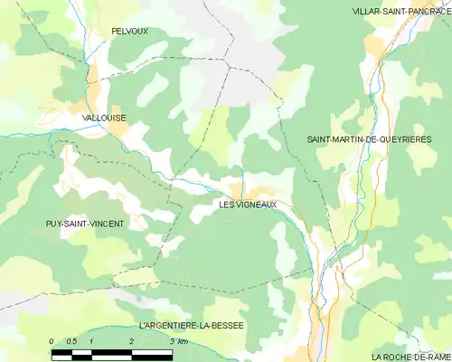 Detailkaart van de gemeente