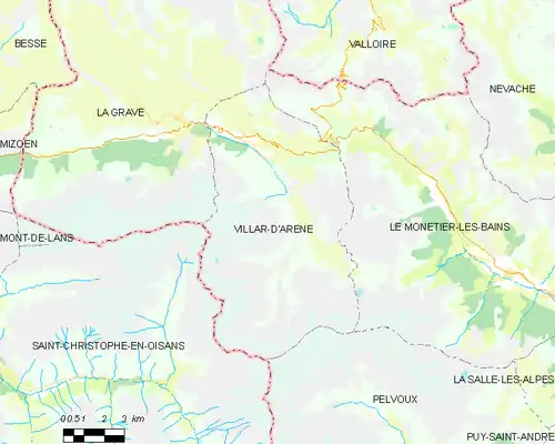 Detailkaart van de gemeente