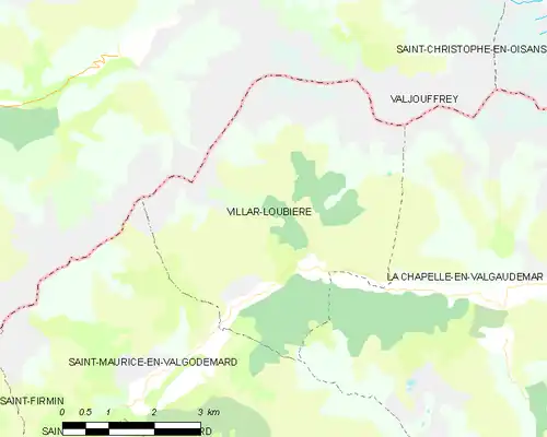 Detailkaart van de gemeente