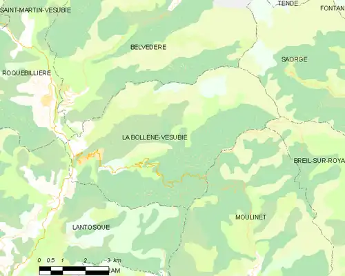 Detailkaart van de gemeente