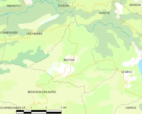 Detailkaart van de gemeente