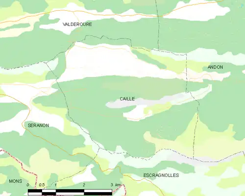 Detailkaart van de gemeente