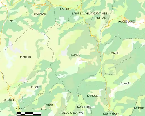 Detailkaart van de gemeente