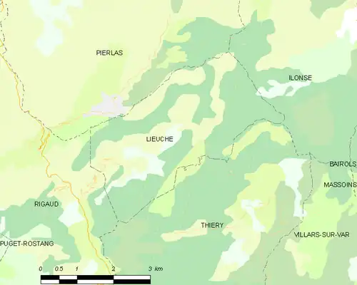 Detailkaart van de gemeente