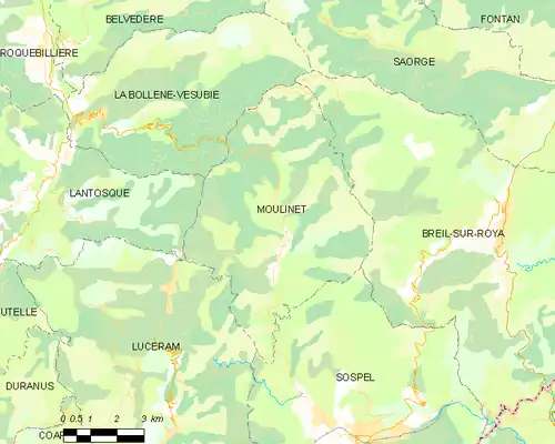 Detailkaart van de gemeente