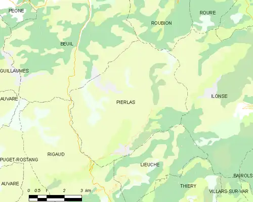 Detailkaart van de gemeente