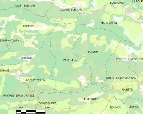 Detailkaart van de gemeente