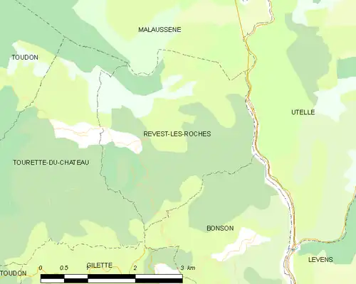 Detailkaart van de gemeente