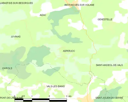 Detailkaart van de gemeente