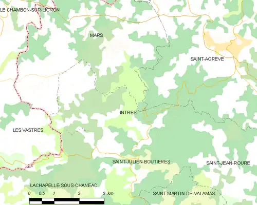 Detailkaart van de gemeente