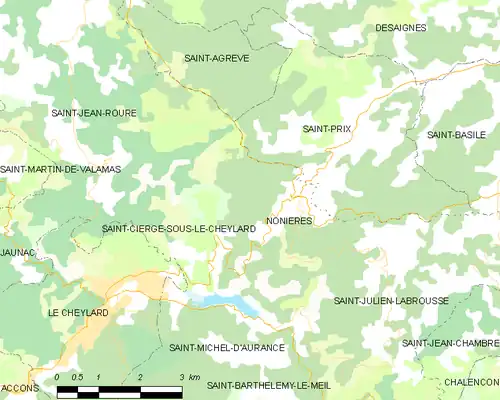 Detailkaart van de gemeente