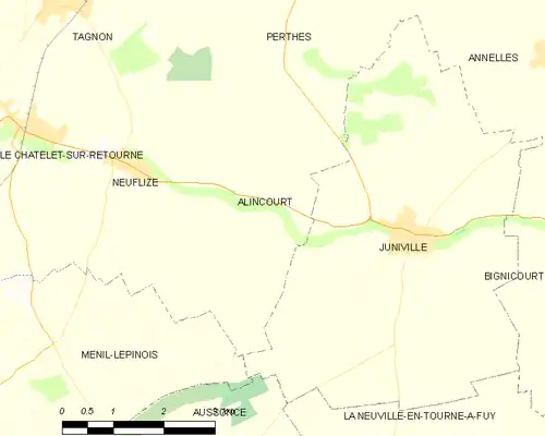 Detailkaart van de gemeente