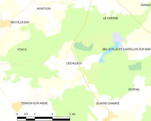 Detailkaart van de gemeente